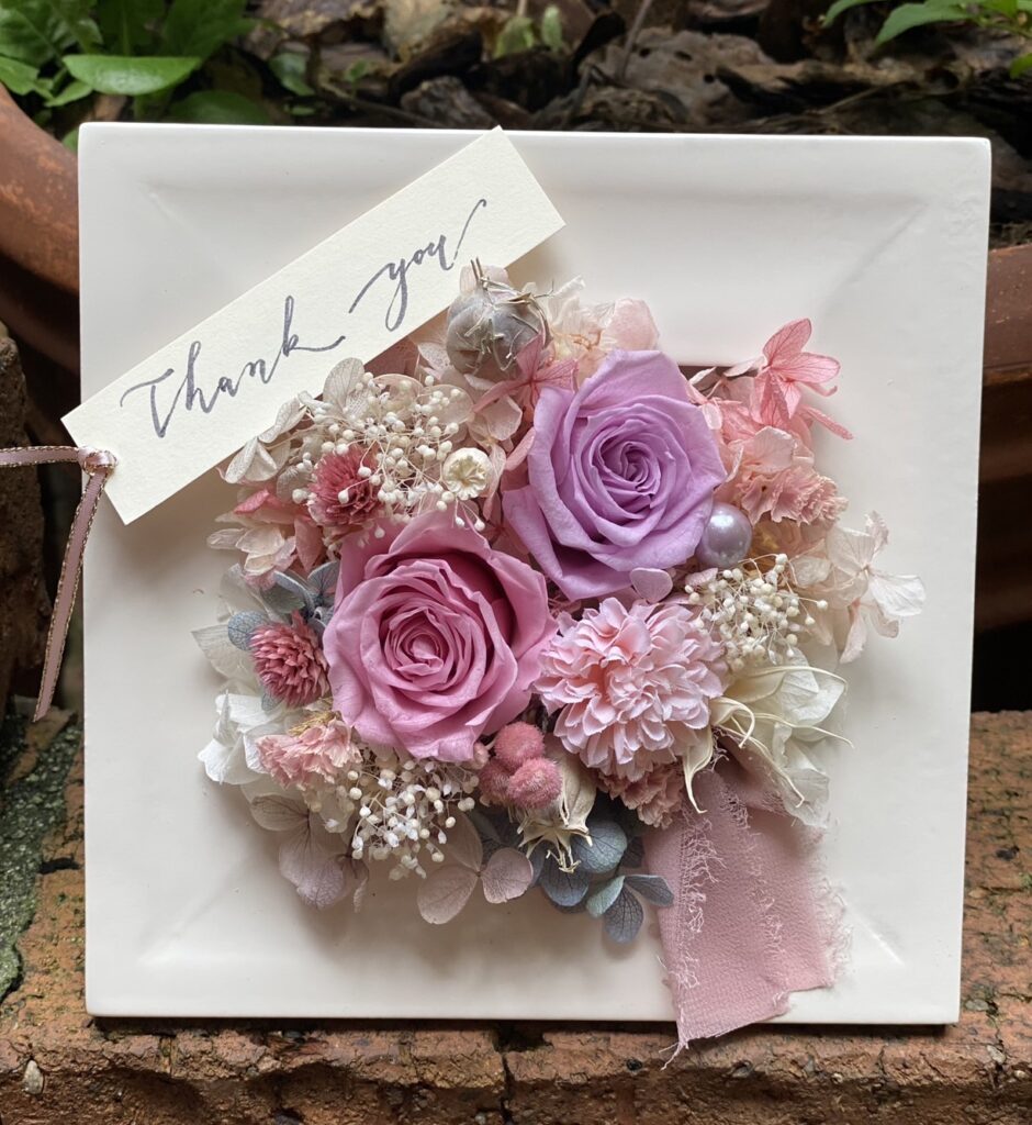 敬老の日1dayブリザーブドフラワーを贈ろう そうしん本店教室 鹿児島 姶良 リビングカルチャー倶楽部